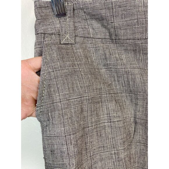 Banana Republic Linen Blend Plaid Bermuda Shorts Size 8 Brown Capsule Classic - Picture 10 of 16